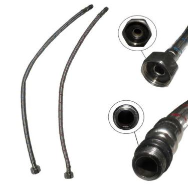 Imagem de Engate Par Rabicho Monocomando Mangueira Flexivel Misturador Agua Quen