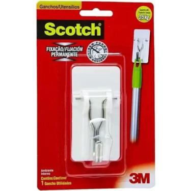 Imagem de Gancho Adesivo Scotch 3m Utensílios Suporta Ate 3,5kg