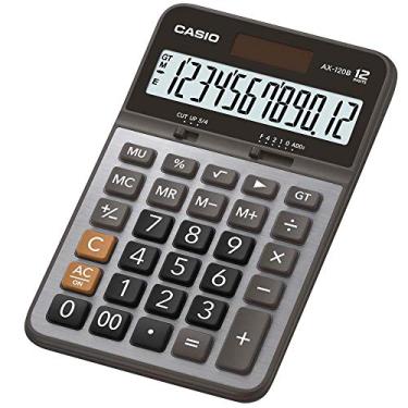 Imagem de Calculadora Casio de Mesa AX-120B-W-Dc 12 Digitos Prata Acabamento Mt 28218