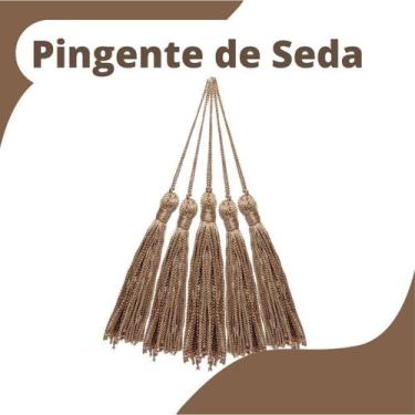 Imagem de Pingente De Seda Tassel - Franja - Bege Escuro - Com 20 Unidades - Nyb