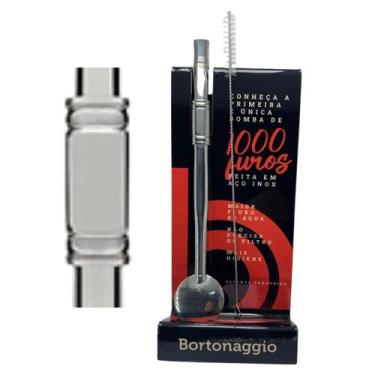 Imagem de Bomba Para Chimarrão de Inox  Com Bojo de 1000 Furos - Elimine a Cesti