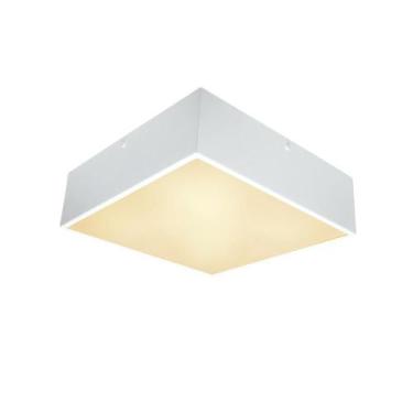 Imagem de Plafon Taschibra Quadra Quadrado 4XE27 Bivolt, Branco