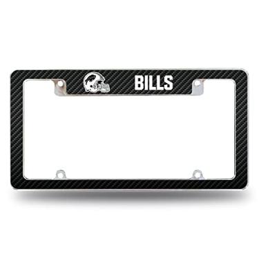 Imagem de Rico Industries Moldura cromada NFL Buffalo Bills preta 12" x 6" acessório automotivo para carro/caminhão