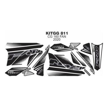Imagem de Adesivo Kit Personalizado Cg160 Fan Ano 20 - Kitgg811 - Resitank