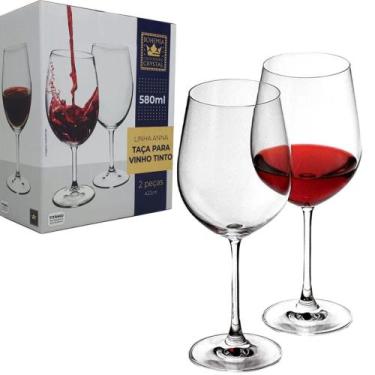 Imagem de Jogo 2 Taças Cristal Bohemia Titanium Vinho Tinto 580ml - FULL-FIT