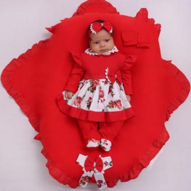 Imagem de Saída de Maternidade para Bebê Menina Clara 05 Peças - Pandora Baby En