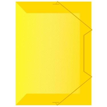 Imagem de Pasta Aba Elástico Plástica Ofício Amarela ACP