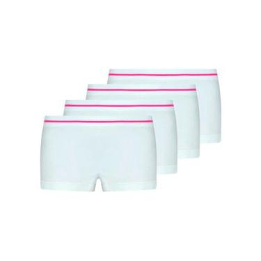 Imagem de Kit com 4 Calcinhas Infantil Lobinha 18720-001 - LUPO, Branco, GG