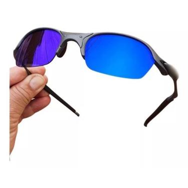 Imagem de Oculos de Sol Romeo2 Azul Escuro Juliet Polarizado X-Metal Lupa Pinada