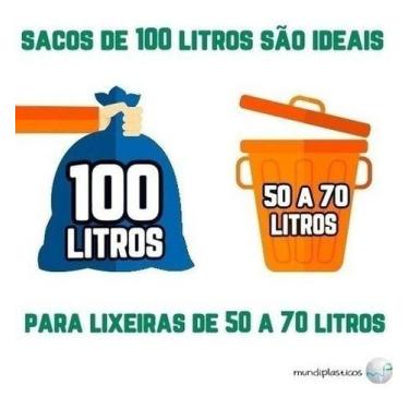 Imagem de  - Saco De Lixo 100 Litros 300un Preto Reforçado - HIGIPACK