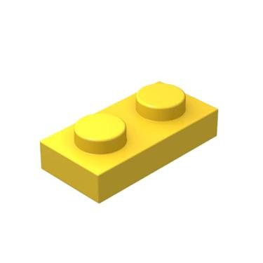 Imagem de Classic Yellow Plates Bulk, Yellow Plate 1x2, Building Plates Flat 100 Piece, Compatible with Lego Parts and Pieces