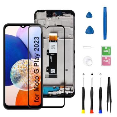 Imagem de Substituição de tela para Motorola Moto G Play 2023 com moldura XT2271 XT2271-5 LCD Touch Screen Display Digitalizador Kits de ferramentas de reparo 16.5 cm