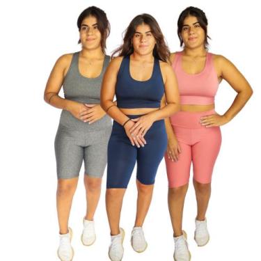 Imagem de Kit com 3 conjuntos Academia Fitness Treino Diario - swg, GG