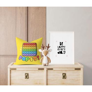 Imagem de Almofada com enchimento Infantil Desenho Pop It Amarelo - Core Decore