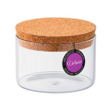 Imagem de Pote em Vidro 380 ml Flora TopGet, Natural