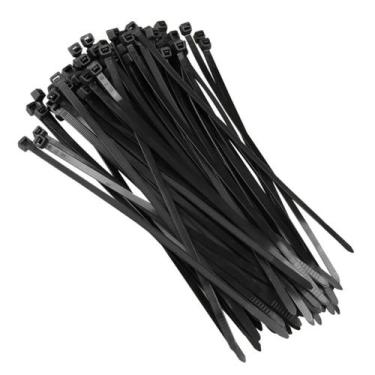 Imagem de Abraçadeira Nylon de Plástico Preta 28cm X 4.8mm 100 Un Foxlux