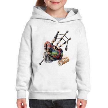 Imagem de Moletom Infantil Gaita de Foles - Foca na Moda, Branco, 8