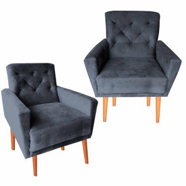 Imagem de Kit Duas Poltronas Decorativa  Quarto Sala De Estar Escritorio Lia  - 