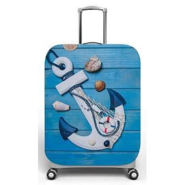 Imagem de Capa para mala de viagem M, medidas max C40x A59 x P27cm estampa ancor