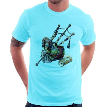 Imagem de Camiseta Gaita de Foles - Foca na Moda, Azul claro, P