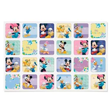 Imagem de Adesivo Quadrado Turma do Mickey - 48 unidades - Cromus - Rizzo