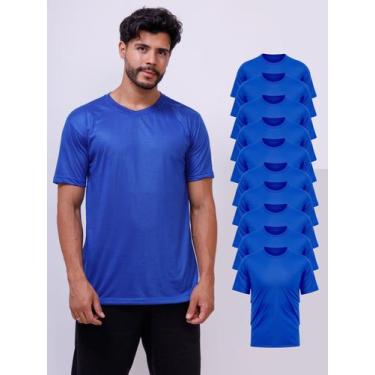 Imagem de Kit 10 Camisetas Lisas Básicas Manga Curta 100% Poliester - Sunset, GG