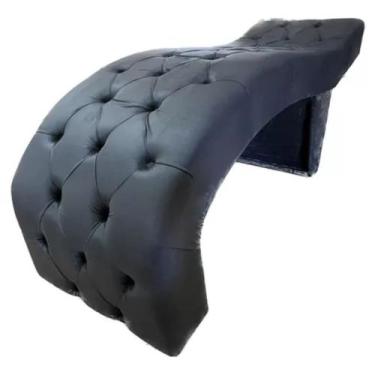 Imagem de Maca para Estética Luxo Veludo Cinza com Capitone Estofados Boutique B