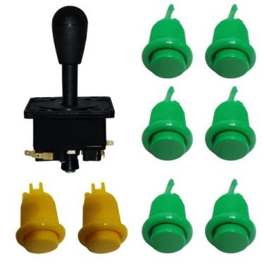 Imagem de Kit Arcade Fliperama Com 8 Botões E 1 Comando Electromatic - Matic Ent