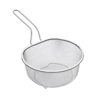 Imagem de Gralara Filtro de panela quente, peneira de alimentos com alça, ferramenta de cozinha para fritar, rede de fritura de aço inoxidável, cesta para fritar, Malha Grossa de 21