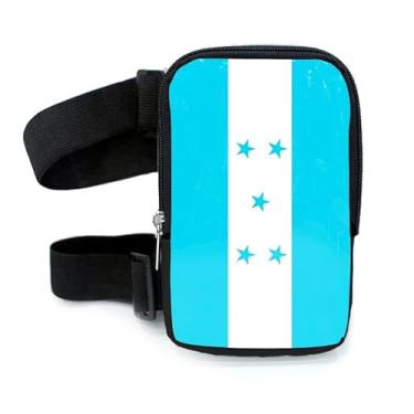 Imagem de Bolsa de coxa com bandeira | Arnês de perna para mulheres | Bolsa de cintura para atividades ao ar livre | Pochete de caminhada de carnaval com alças ajustáveis, Honduras, One Size, Bolsa de coxa