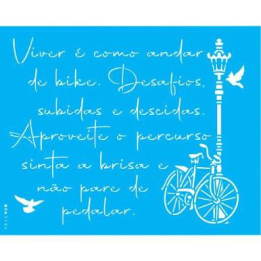 Imagem de Stencil Opa 20 x 25 cm - Poema Viver - 3506 - Opa Criando Arte