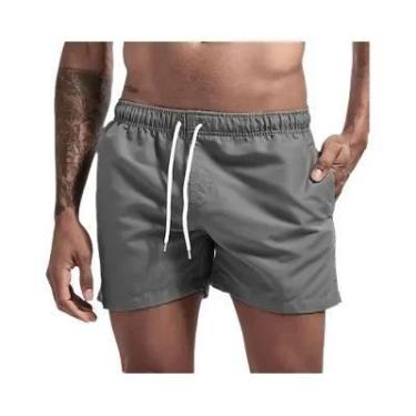 Imagem de Calções de Banho Masculinos Respiráveis e de Secagem Rápida com Bolsos