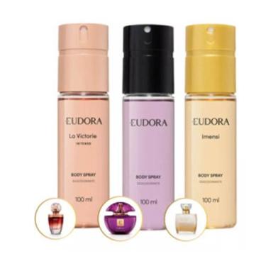 Imagem de Kit com 3 Body Spray Eudora 100ml