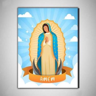 Imagem de Nossa Senhora De Guadalupe Quadro Religioso Mdf 30X20Cm - Quadros Tac
