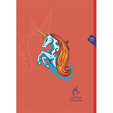 Imagem de Licornus Collection: Cahier 21x29.7 Grand Carreaux 96 Pages - Couverture Rouge - Format A4