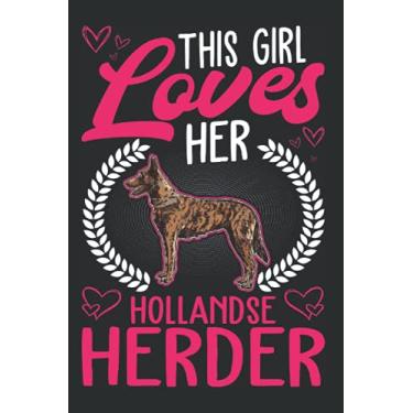 Imagem de Hollandse Herder Notizbuch: This girl loves her Hollandse Herder Mädchen / 6x9 Zoll / 120 karierte Seiten Seiten