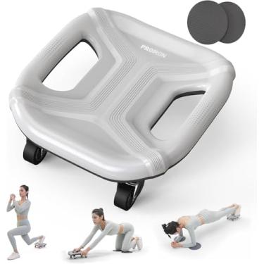 Imagem de PROIRON Rolo abdominal com joelheiras para treino abdominal, roda multifuncional para treino abdominal, rolo abdominal com joelheiras, roda de exercícios abdominais, rolo Abb (Slide Fitness Trainer)