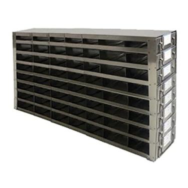 Imagem de Argos Technologies RDS2578A Rack vertical para gaveta de freezer para caixa deslizante de 25 lugares, capacidade de 56 caixas, 66 cm de comprimento, 34 cm de altura, 15 cm de largura
