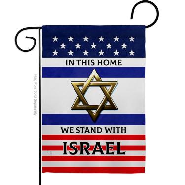 Imagem de Suporte com bandeira de Israel Bandera Americana de Israel Pray Support Casa Cemitério Decoração de Casa Casa Cemitério de Exterior Exterior Exterior Tapeçaria Túmulo Sinais Quintal علم x:liراx:liيل Banner Presentes Judaicos Feito nos EUA