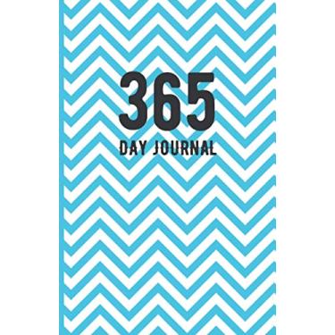 Imagem de 365 Day Journal: Unlined and Undated Daily Diary - 5.5in x 8.5in | Blue ZIgzag Pattern Cover: A whole year of daily journal ideal gift for friends and family
