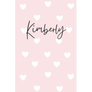 Imagem de Kimberly Notebook: Pink Kimberly Notebook, Heart Design Personalized Pink Pattern Lined Journal, Kimberly Name Diary
