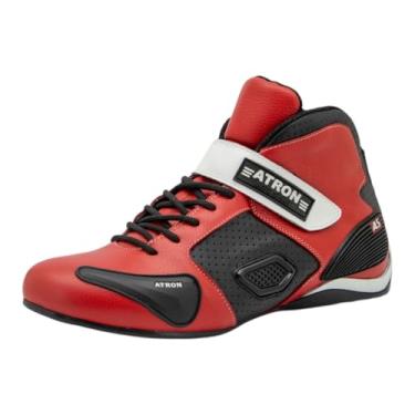 Imagem de Sapatilha Masculina de Corrida Profissional em Couro ideal p/automobilismo 314 (Vermelho, BR, Adulto, Numérico, 40)