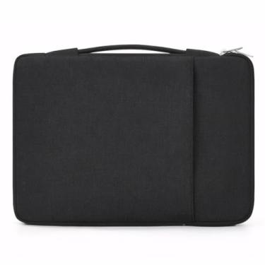 Imagem de Capa protetora para laptop de 15,6 polegadas, à prova de choque, bolsa de mão, capa protetora para notebook, bolsa de transporte, preta