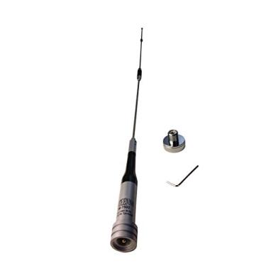 Imagem de Antena móvel TW-7500 Ham com conector macho UHF 144/440 MHz VHF/UHF 2 m/70 cm Max Powr 150W 1 peça cor branca livre do adaptador conector NMO para UHF fêmea (SO-239)