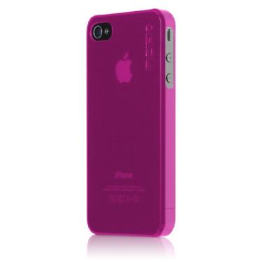 Imagem de Incipio Capa de penas IPH-599 para iPhone 4/4S - 1 pacote - embalagem de varejo - rosa translúcido