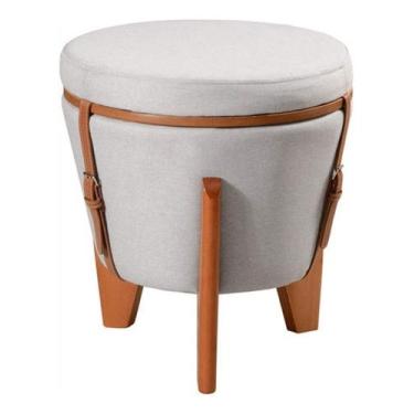Imagem de Puff Redondo 3 em 1: Conforto e Mesa de Centro Elegante - Confortse, P