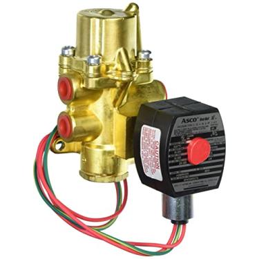 Imagem de ASCO EF8344G070-24/DC Corpo de latão operado por piloto/válvula solenóide de poppet, caixa à prova de explosão, tamanho do tubo de 1/10.2 cm, orifício de 1/10.2 cm, fluxo de 0,8 Cv, 24/V DC
