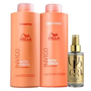 Imagem de Wella Kit Nutri Enrich Sh 1l + Cond 1L + Oil Reflections 100ml - Wella