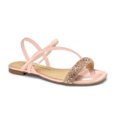 Imagem de Sandália Feminina Dakota Rasteira Tiras Trançadas Rosa 36