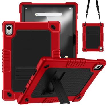 Imagem de Sozengba Onn 11 Capa para tablet Pro 2024, capa protetora resistente com alça de ombro para crianças, capa protetora para Walmart Onn Tablet Pro 11 polegadas 2024 Modelo: 100146660 (vermelho/preto)